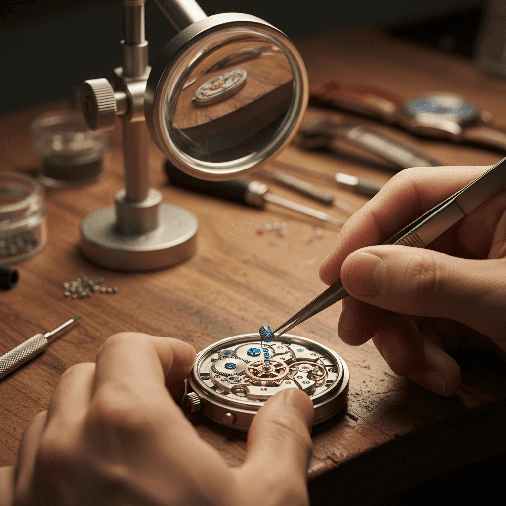 Watch crystal replacement before and after